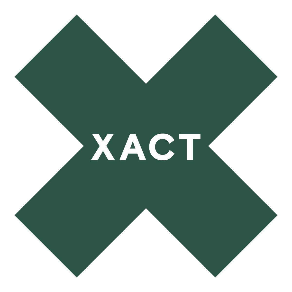 Large green "X" with the word XACT in the middle.