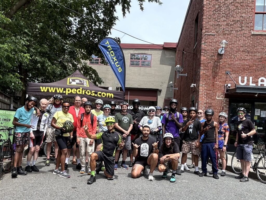 Group photo after our 40th anniversary themed Unity Ride in July 2024