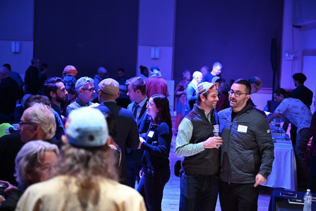 Guests mingling at Hibernian Hall